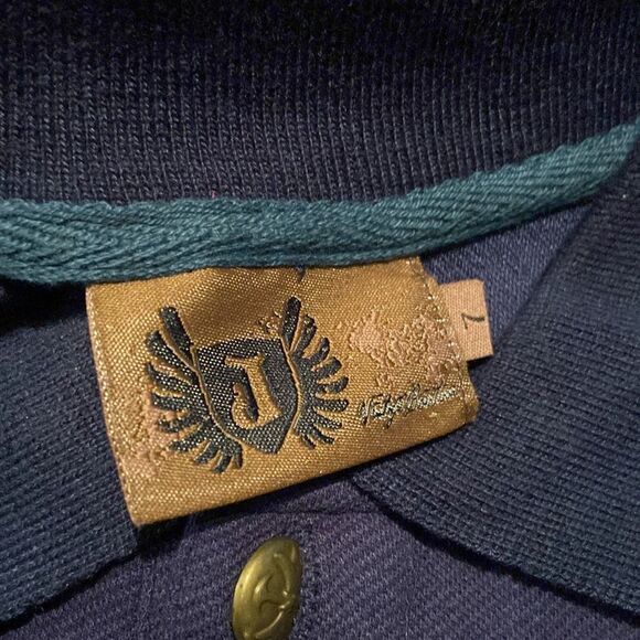 Kids Navy Blue Graphic Polo Shirt - Picture 6 of 7